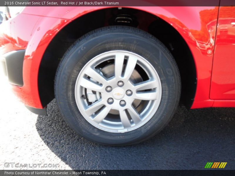 Red Hot / Jet Black/Dark Titanium 2016 Chevrolet Sonic LT Sedan
