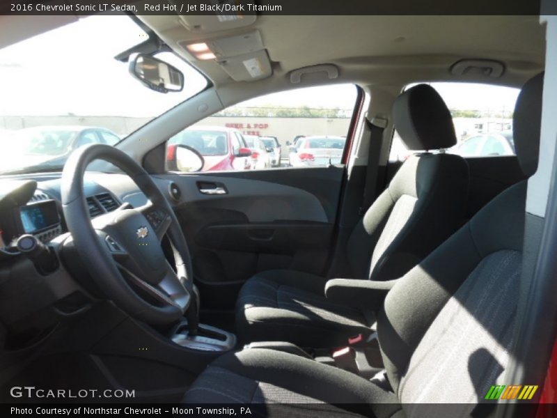 Red Hot / Jet Black/Dark Titanium 2016 Chevrolet Sonic LT Sedan