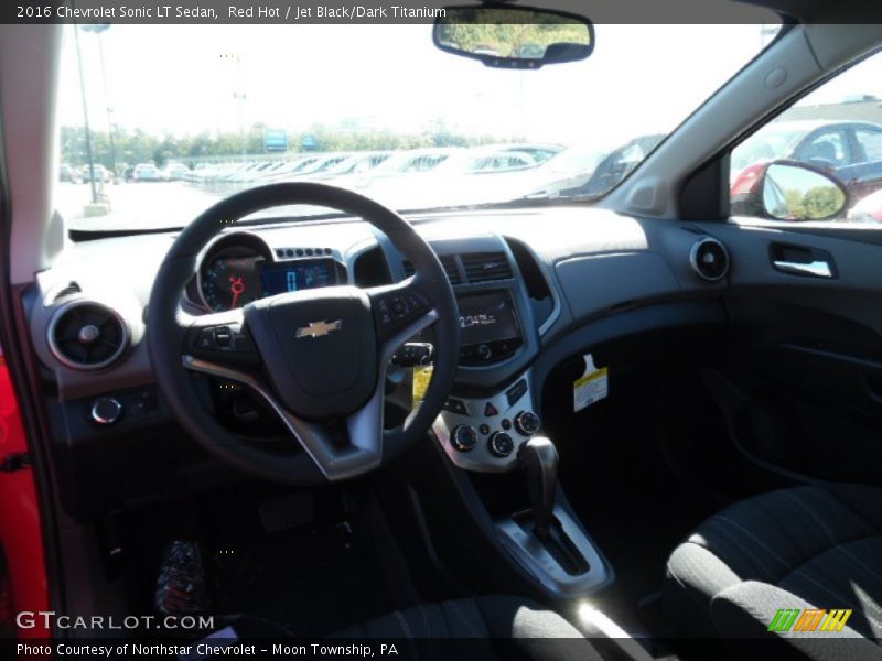 Red Hot / Jet Black/Dark Titanium 2016 Chevrolet Sonic LT Sedan