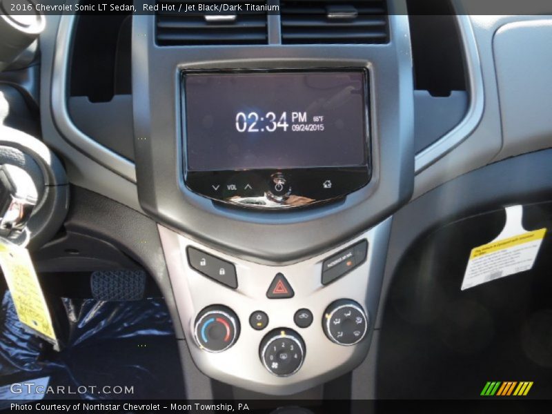 Red Hot / Jet Black/Dark Titanium 2016 Chevrolet Sonic LT Sedan