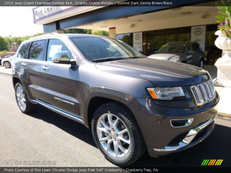 Granite Crystal Metallic / Summit Dark Sienna Brown/Black 2015 Jeep Grand Cherokee Summit 4x4