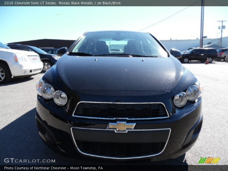 Mosaic Black Metallic / Jet Black/Brick 2016 Chevrolet Sonic LT Sedan