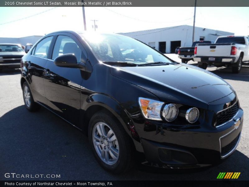 Mosaic Black Metallic / Jet Black/Brick 2016 Chevrolet Sonic LT Sedan