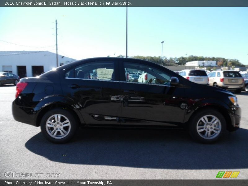 Mosaic Black Metallic / Jet Black/Brick 2016 Chevrolet Sonic LT Sedan