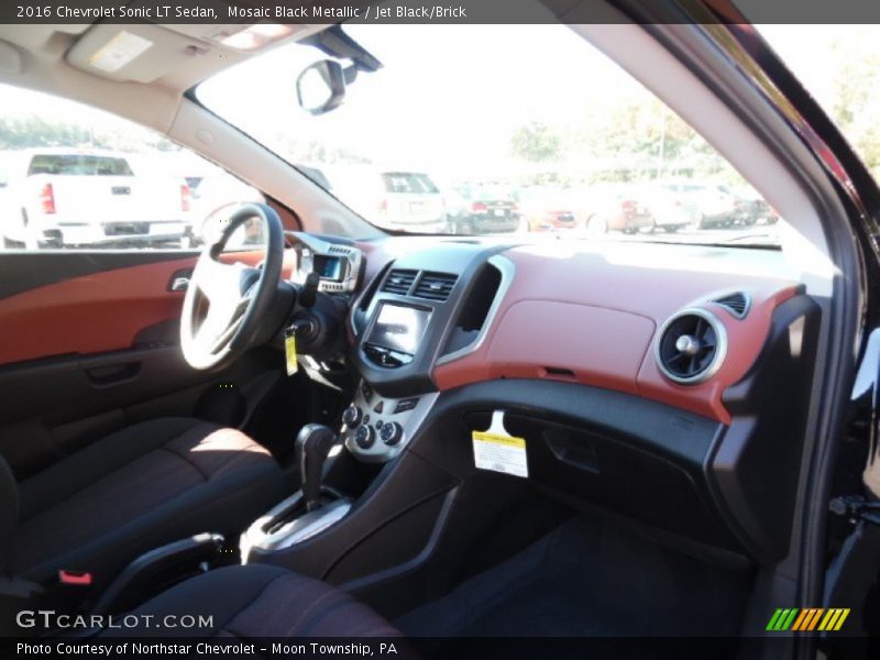 Mosaic Black Metallic / Jet Black/Brick 2016 Chevrolet Sonic LT Sedan