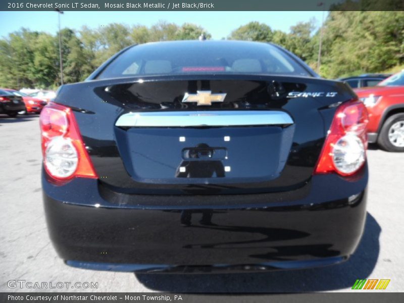 Mosaic Black Metallic / Jet Black/Brick 2016 Chevrolet Sonic LT Sedan