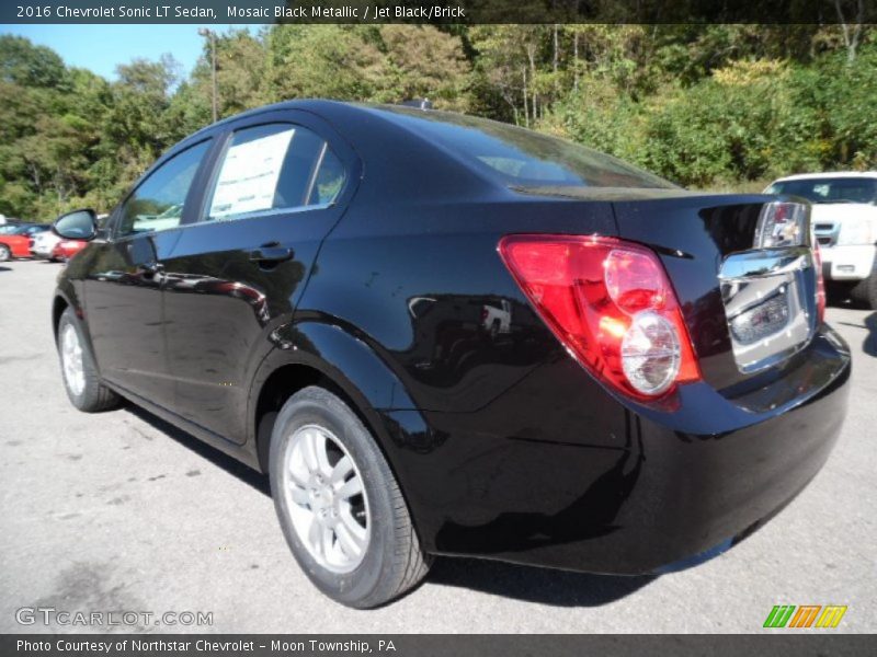 Mosaic Black Metallic / Jet Black/Brick 2016 Chevrolet Sonic LT Sedan