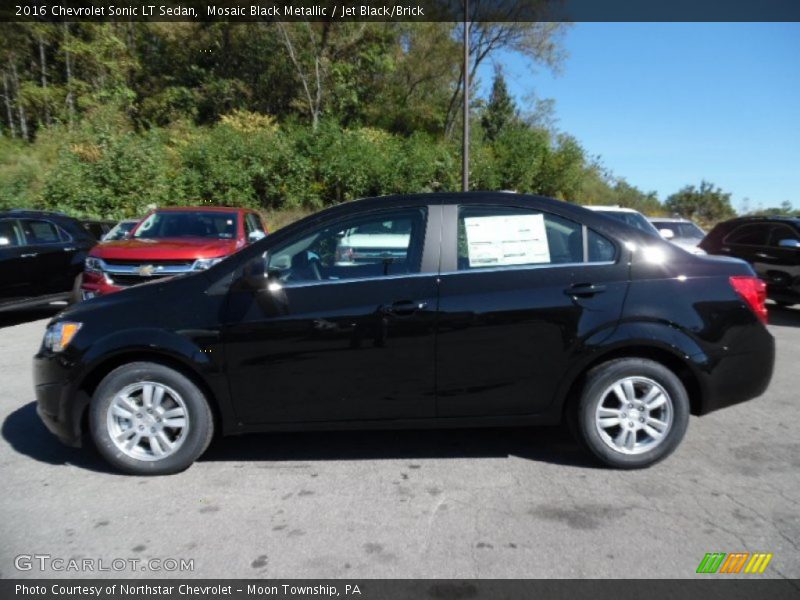 Mosaic Black Metallic / Jet Black/Brick 2016 Chevrolet Sonic LT Sedan