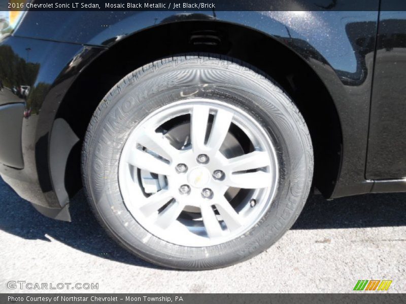 Mosaic Black Metallic / Jet Black/Brick 2016 Chevrolet Sonic LT Sedan