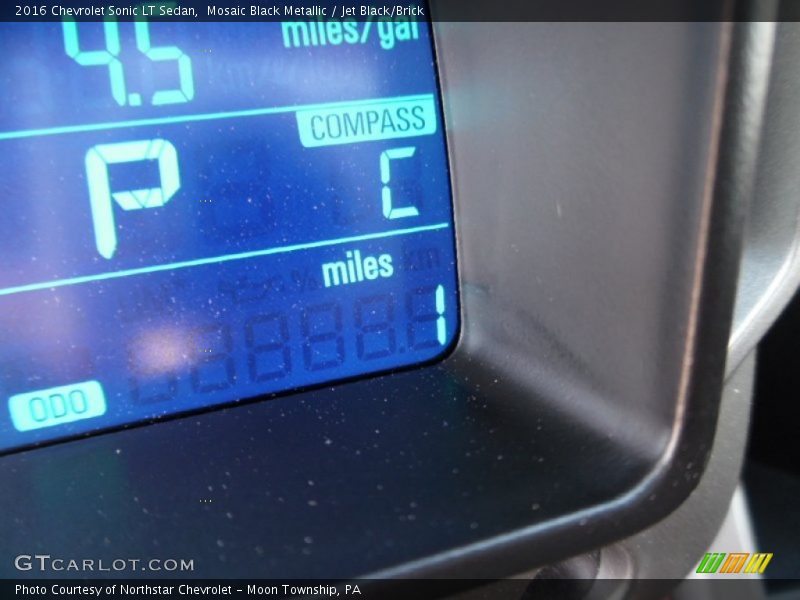 Mosaic Black Metallic / Jet Black/Brick 2016 Chevrolet Sonic LT Sedan