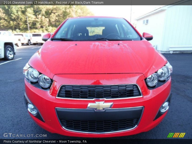 Red Hot / Jet Black/Dark Titanium 2016 Chevrolet Sonic LT Hatchback