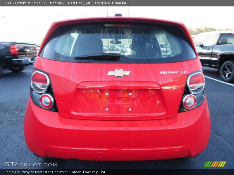 Red Hot / Jet Black/Dark Titanium 2016 Chevrolet Sonic LT Hatchback