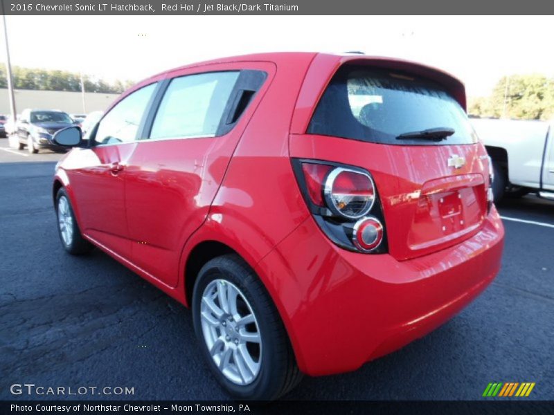 Red Hot / Jet Black/Dark Titanium 2016 Chevrolet Sonic LT Hatchback