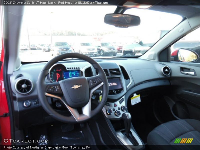 Red Hot / Jet Black/Dark Titanium 2016 Chevrolet Sonic LT Hatchback