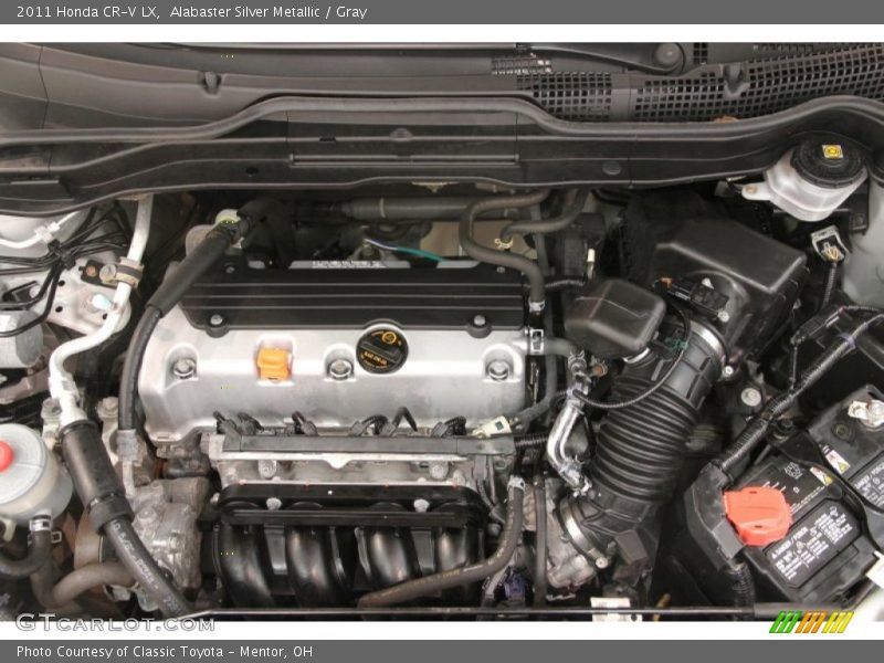 Alabaster Silver Metallic / Gray 2011 Honda CR-V LX