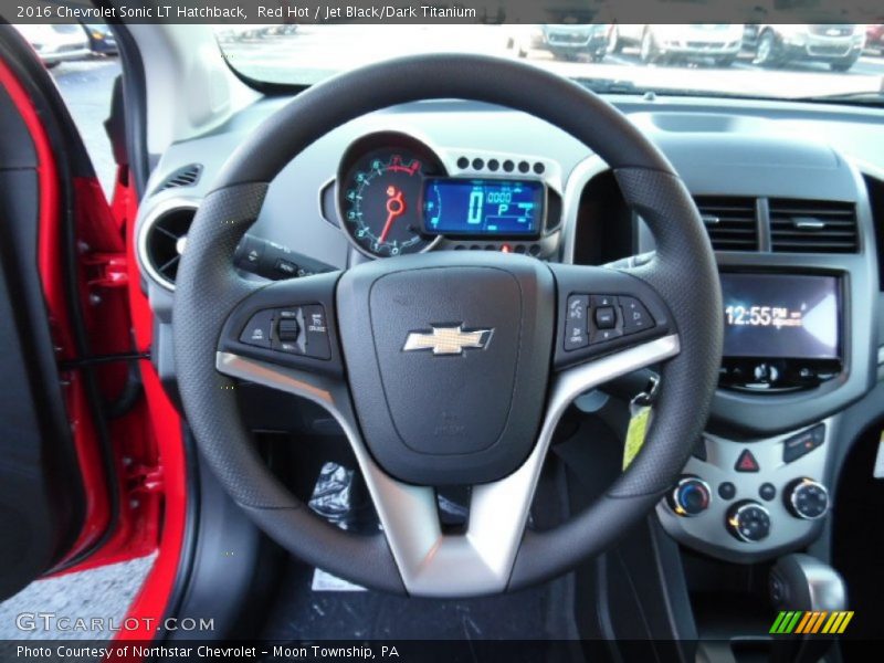 Red Hot / Jet Black/Dark Titanium 2016 Chevrolet Sonic LT Hatchback