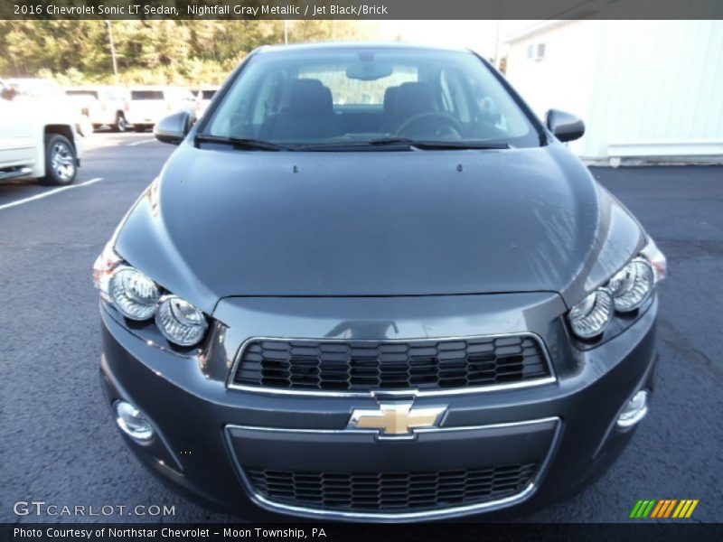 Nightfall Gray Metallic / Jet Black/Brick 2016 Chevrolet Sonic LT Sedan
