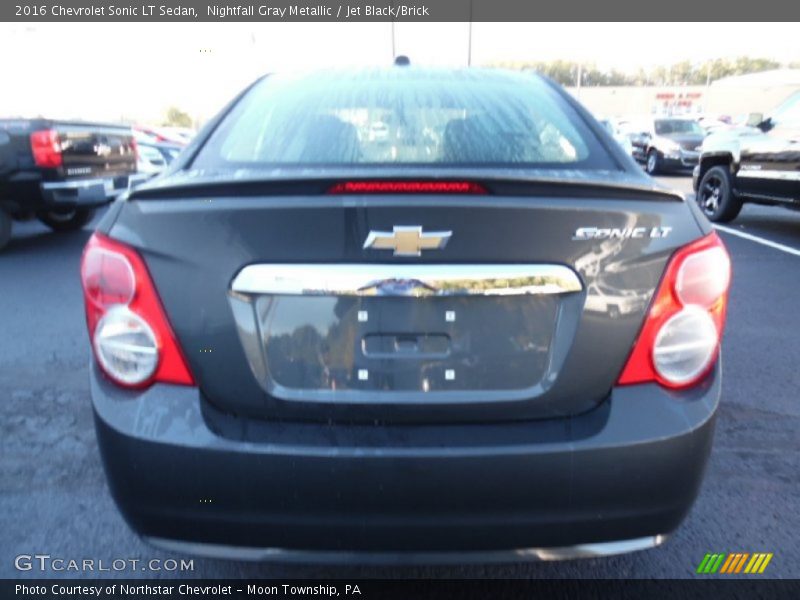 Nightfall Gray Metallic / Jet Black/Brick 2016 Chevrolet Sonic LT Sedan