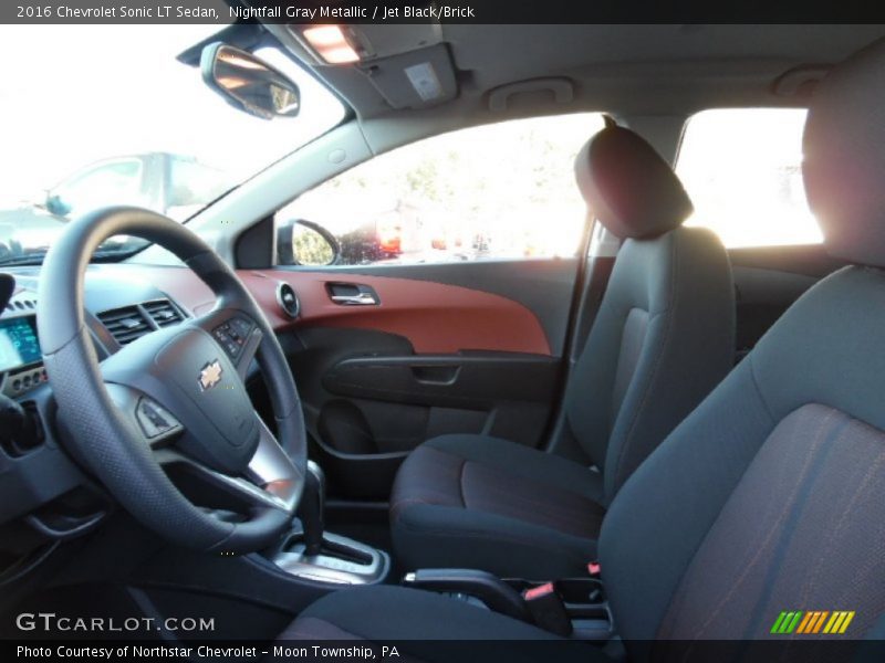 Nightfall Gray Metallic / Jet Black/Brick 2016 Chevrolet Sonic LT Sedan