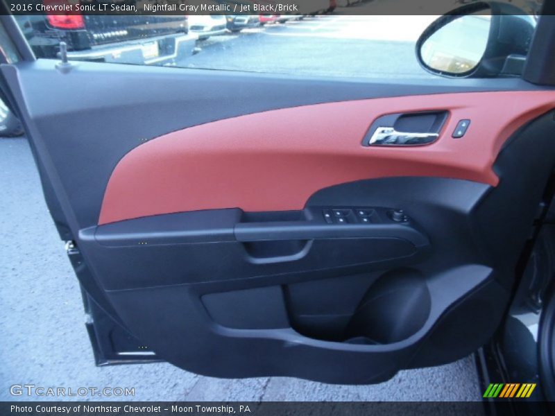 Nightfall Gray Metallic / Jet Black/Brick 2016 Chevrolet Sonic LT Sedan