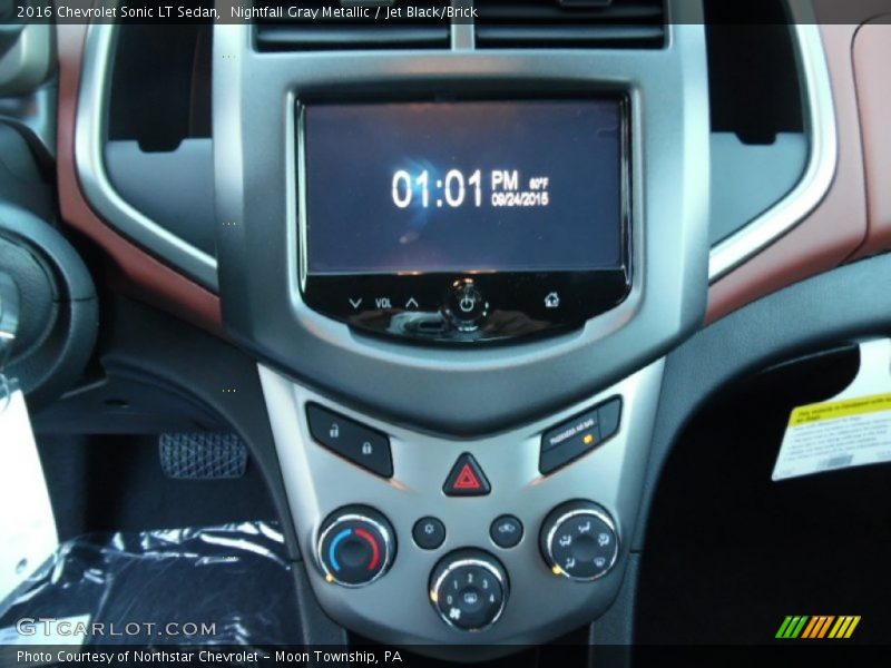 Nightfall Gray Metallic / Jet Black/Brick 2016 Chevrolet Sonic LT Sedan