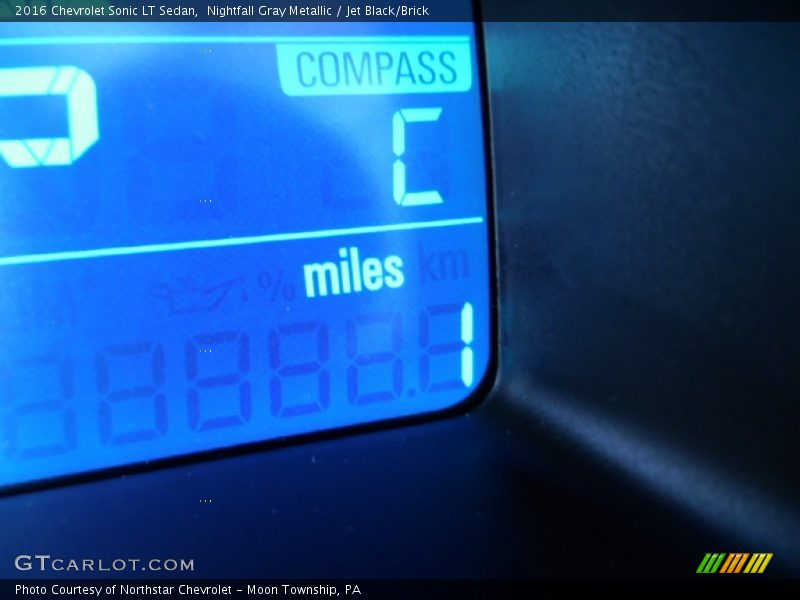 Nightfall Gray Metallic / Jet Black/Brick 2016 Chevrolet Sonic LT Sedan