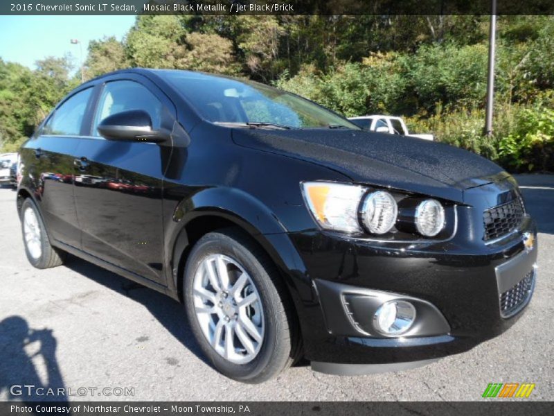 Mosaic Black Metallic / Jet Black/Brick 2016 Chevrolet Sonic LT Sedan