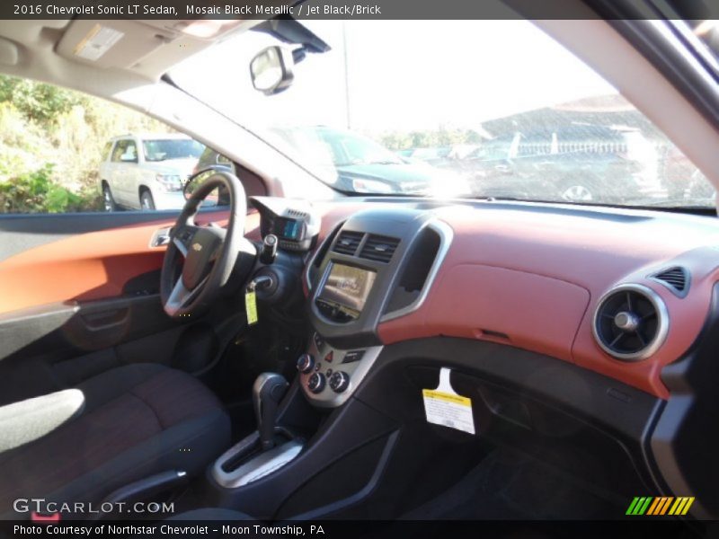 Mosaic Black Metallic / Jet Black/Brick 2016 Chevrolet Sonic LT Sedan