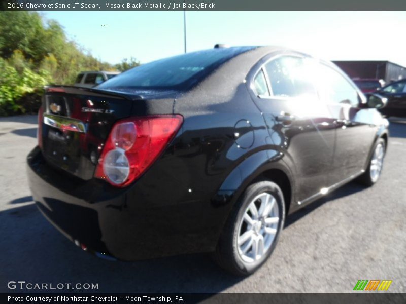 Mosaic Black Metallic / Jet Black/Brick 2016 Chevrolet Sonic LT Sedan