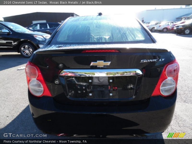 Mosaic Black Metallic / Jet Black/Brick 2016 Chevrolet Sonic LT Sedan