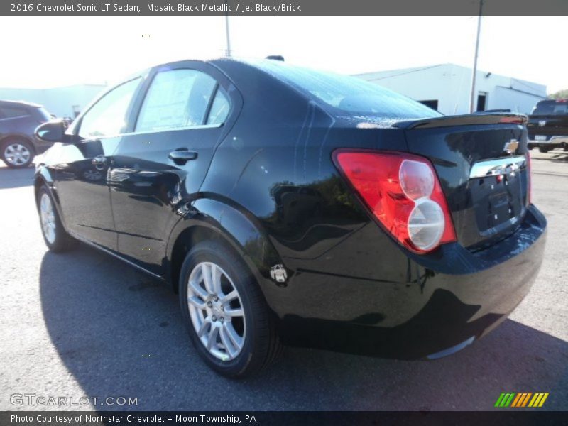 Mosaic Black Metallic / Jet Black/Brick 2016 Chevrolet Sonic LT Sedan