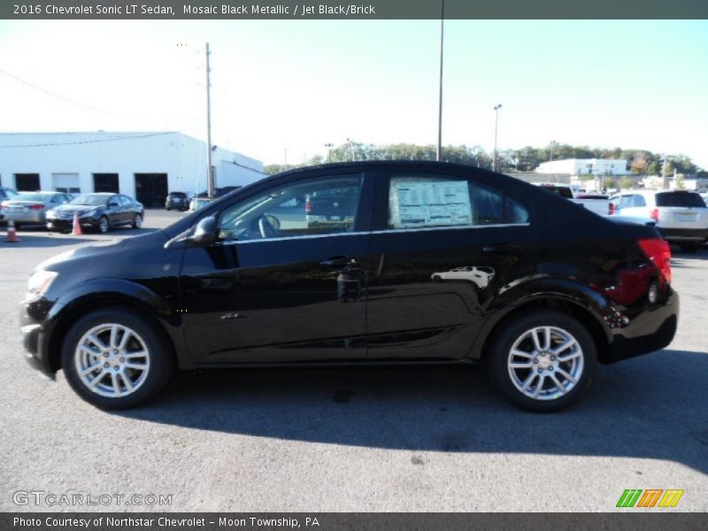 Mosaic Black Metallic / Jet Black/Brick 2016 Chevrolet Sonic LT Sedan