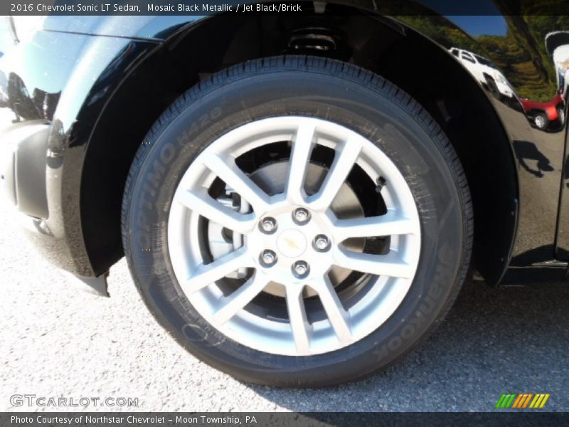 Mosaic Black Metallic / Jet Black/Brick 2016 Chevrolet Sonic LT Sedan