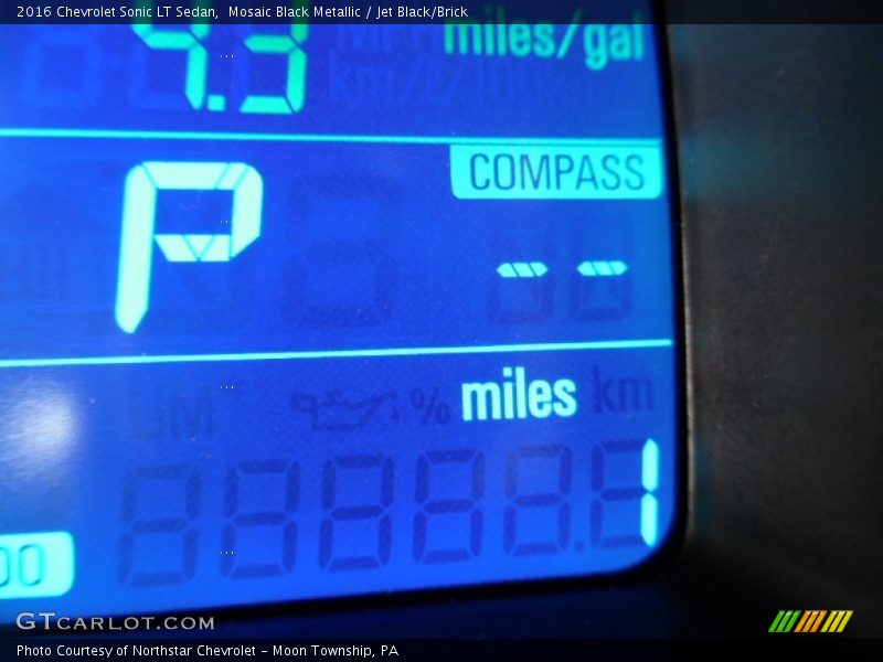 Mosaic Black Metallic / Jet Black/Brick 2016 Chevrolet Sonic LT Sedan