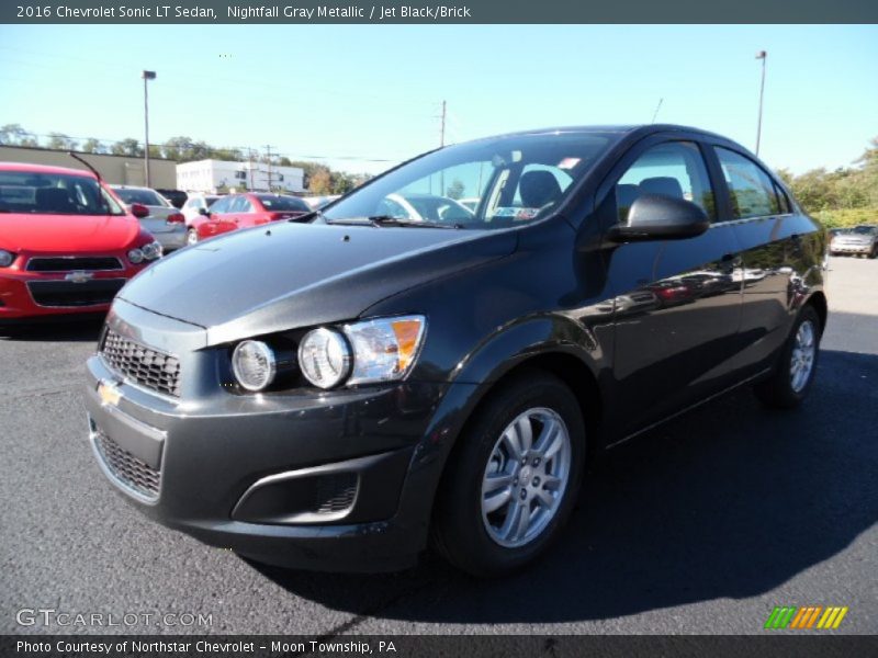 Nightfall Gray Metallic / Jet Black/Brick 2016 Chevrolet Sonic LT Sedan