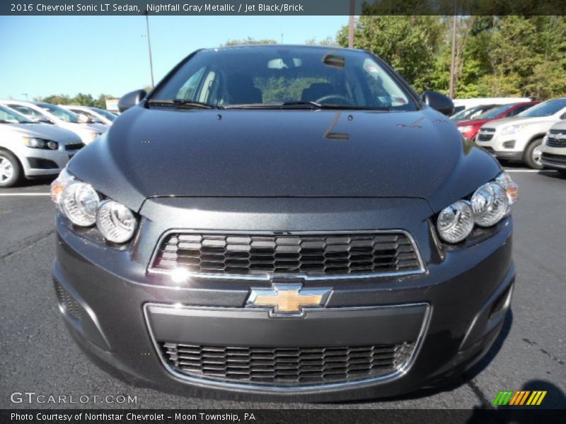 Nightfall Gray Metallic / Jet Black/Brick 2016 Chevrolet Sonic LT Sedan