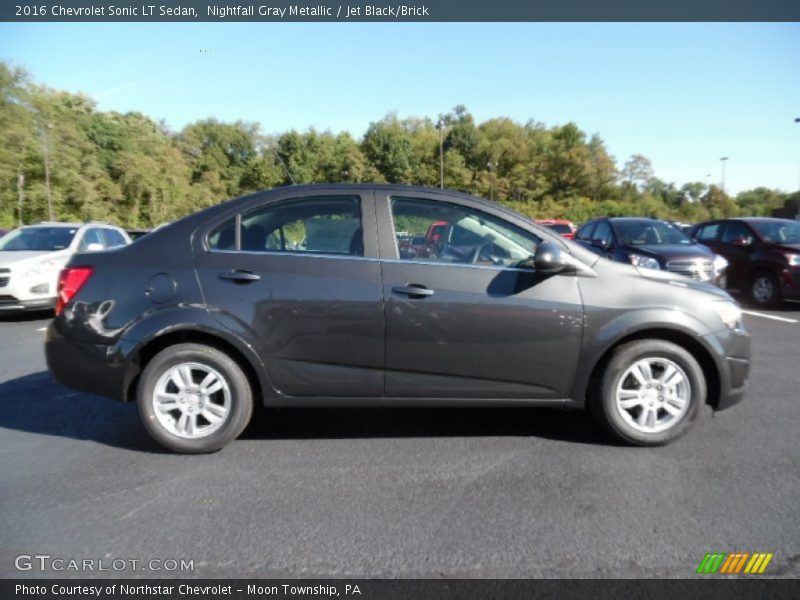 Nightfall Gray Metallic / Jet Black/Brick 2016 Chevrolet Sonic LT Sedan