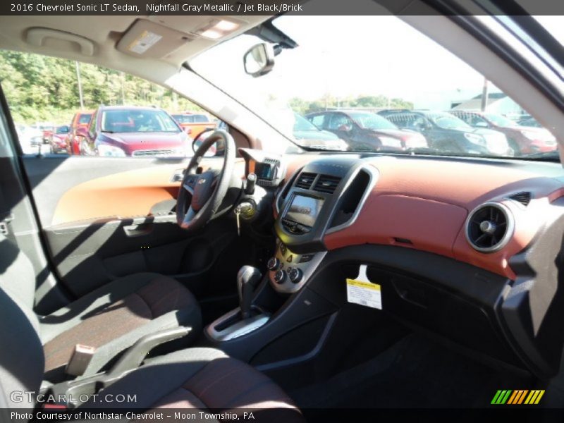 Nightfall Gray Metallic / Jet Black/Brick 2016 Chevrolet Sonic LT Sedan