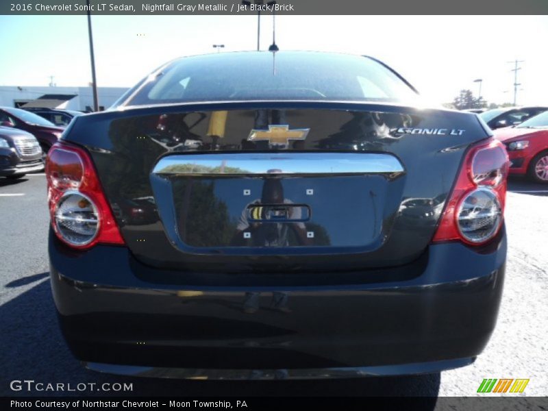 Nightfall Gray Metallic / Jet Black/Brick 2016 Chevrolet Sonic LT Sedan