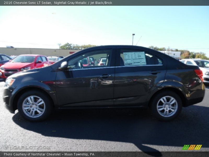 Nightfall Gray Metallic / Jet Black/Brick 2016 Chevrolet Sonic LT Sedan