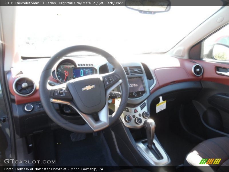Nightfall Gray Metallic / Jet Black/Brick 2016 Chevrolet Sonic LT Sedan