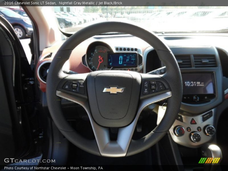 Nightfall Gray Metallic / Jet Black/Brick 2016 Chevrolet Sonic LT Sedan