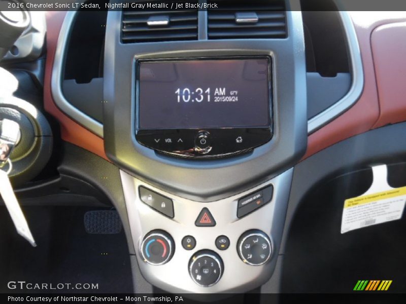 Nightfall Gray Metallic / Jet Black/Brick 2016 Chevrolet Sonic LT Sedan