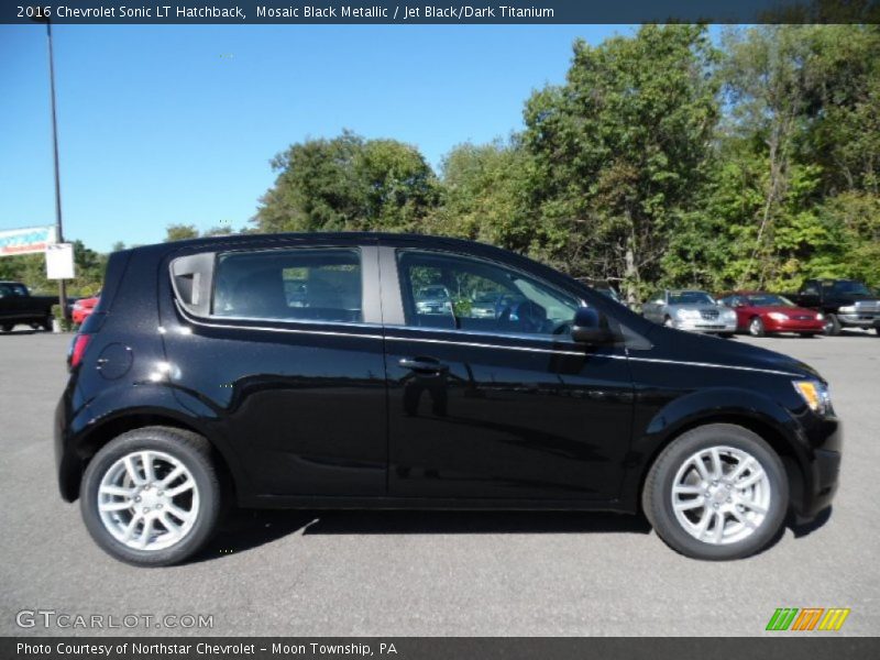 Mosaic Black Metallic / Jet Black/Dark Titanium 2016 Chevrolet Sonic LT Hatchback