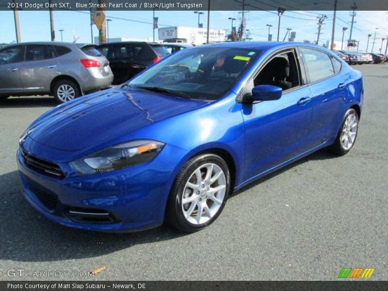 Blue Streak Pearl Coat / Black/Light Tungsten 2014 Dodge Dart SXT