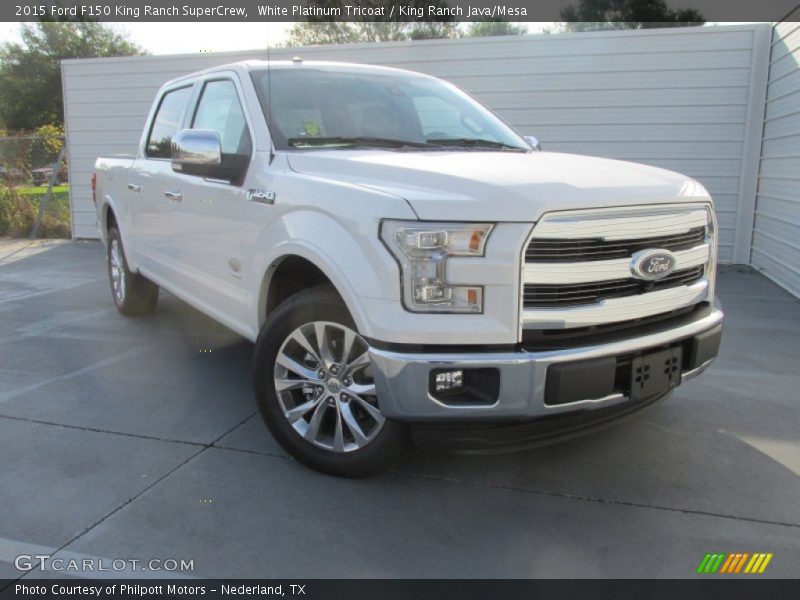 White Platinum Tricoat / King Ranch Java/Mesa 2015 Ford F150 King Ranch SuperCrew