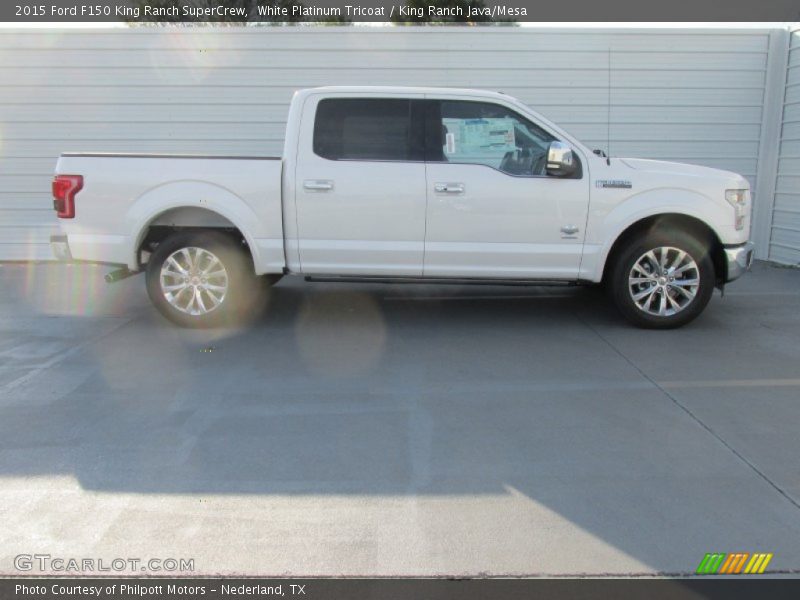 White Platinum Tricoat / King Ranch Java/Mesa 2015 Ford F150 King Ranch SuperCrew