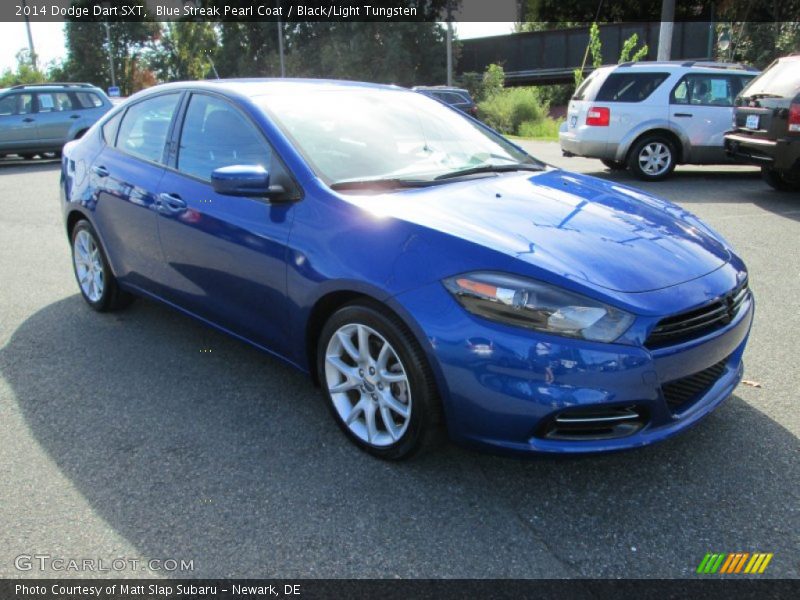 Blue Streak Pearl Coat / Black/Light Tungsten 2014 Dodge Dart SXT