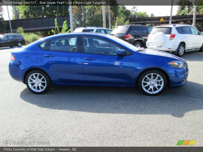 Blue Streak Pearl Coat / Black/Light Tungsten 2014 Dodge Dart SXT