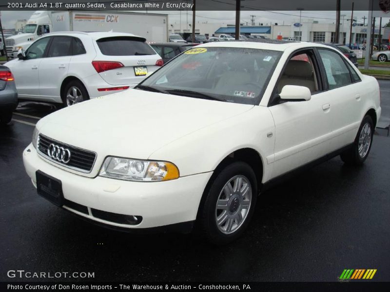 Casablanca White / Ecru/Clay 2001 Audi A4 1.8T quattro Sedan